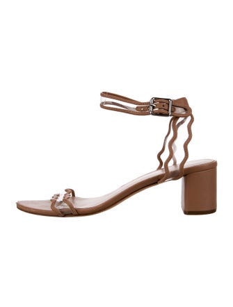 Loeffler Randall Leather Scalloped Accent Sandals