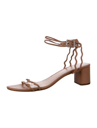 Loeffler Randall Leather Scalloped Accent Sandals