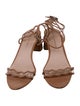 Loeffler Randall Leather Scalloped Accent Sandals
