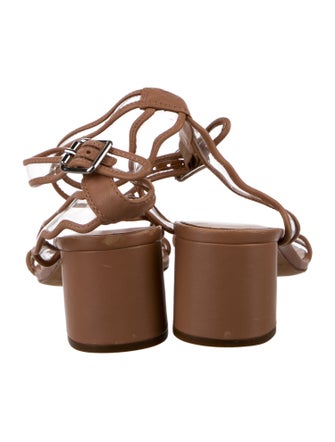 Loeffler Randall Leather Scalloped Accent Sandals