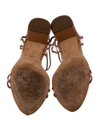 Loeffler Randall Leather Scalloped Accent Sandals