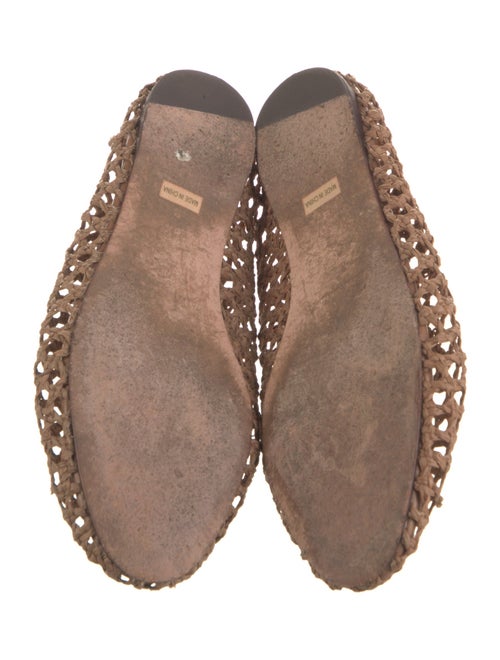 Loeffler Randall Raffia Bow Accents Mary Jane Flats