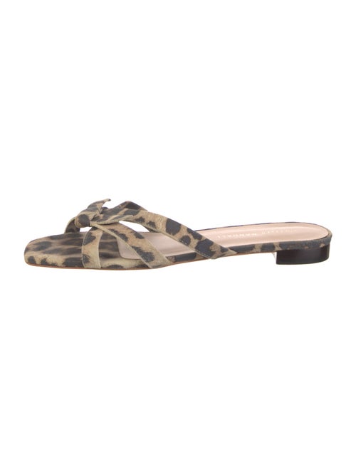 Loeffler Randall Suede Animal Print Slides
