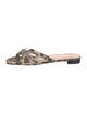 Loeffler Randall Suede Animal Print Slides