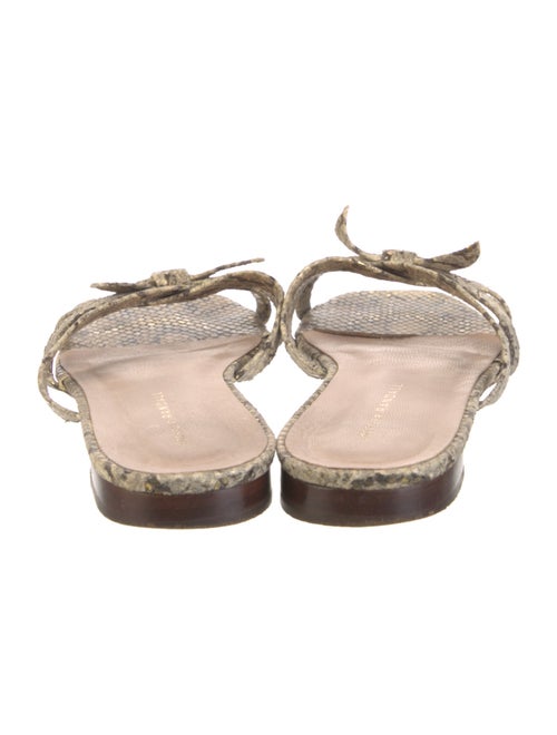 Loeffler Randall Leather Animal Print Slides