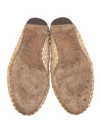 Loeffler Randall Raffia Bow Accents Mary Jane Flats