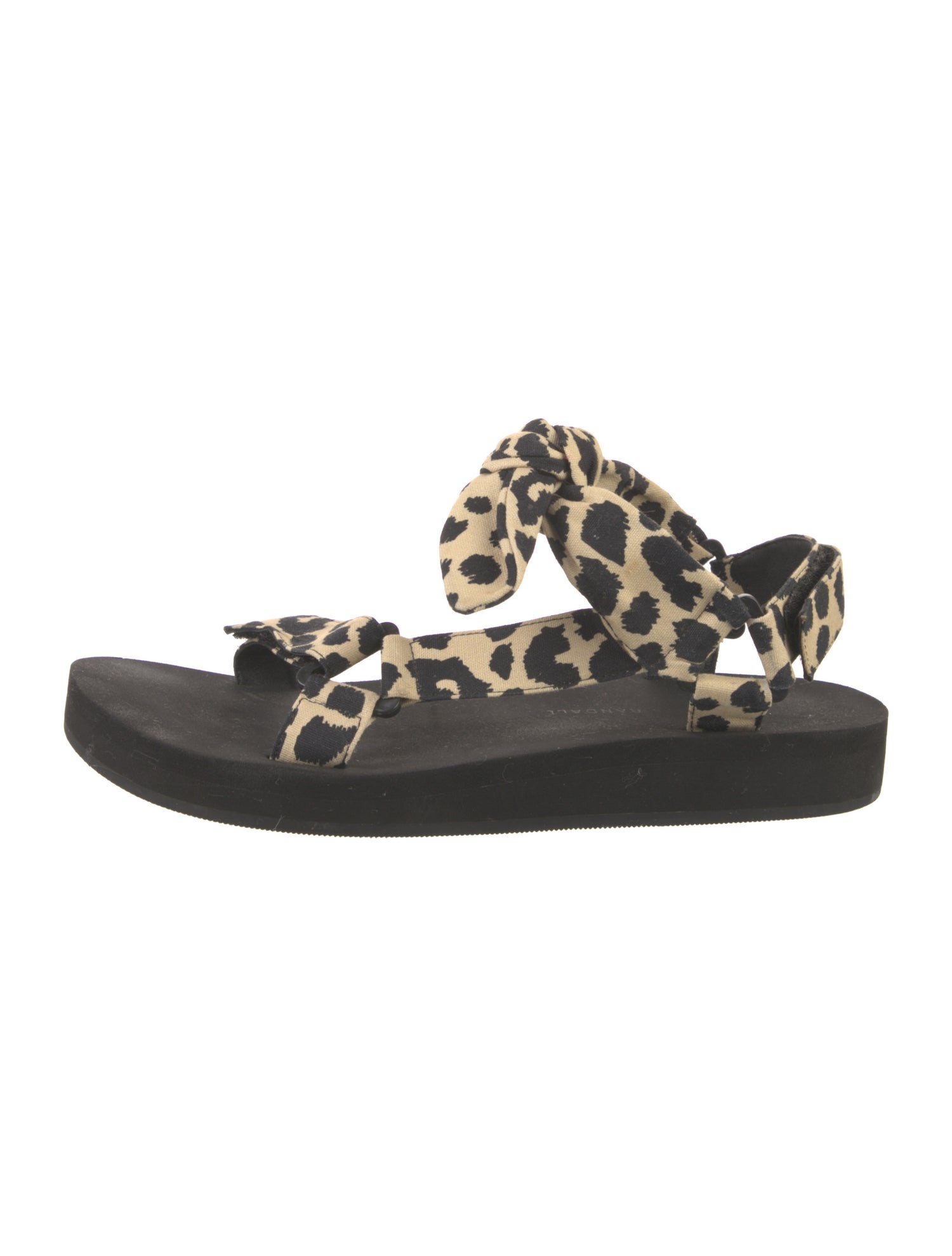 Loeffler Randall Animal Print Bow Accents Sandals