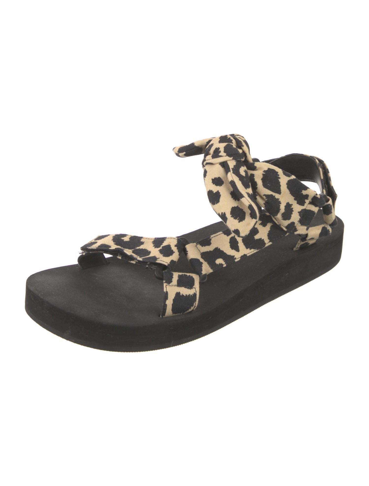 Loeffler Randall Animal Print Bow Accents Sandals