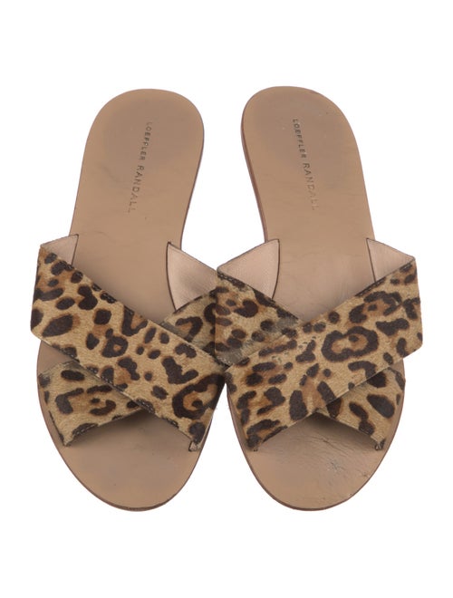 Loeffler Randall Ponyhair Animal Print Slides