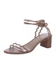 Loeffler Randall Leather Scalloped Accent Sandals