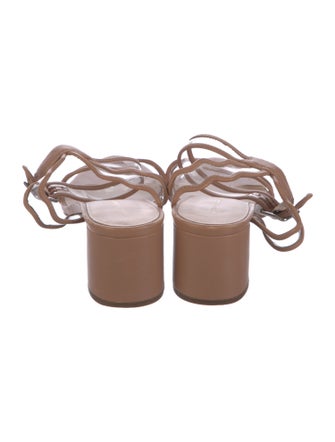 Loeffler Randall Leather Scalloped Accent Sandals