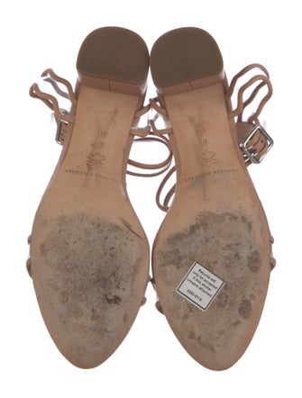 Loeffler Randall Leather Scalloped Accent Sandals