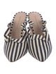 Loeffler Randall Striped Ruffle Embellishment Mules