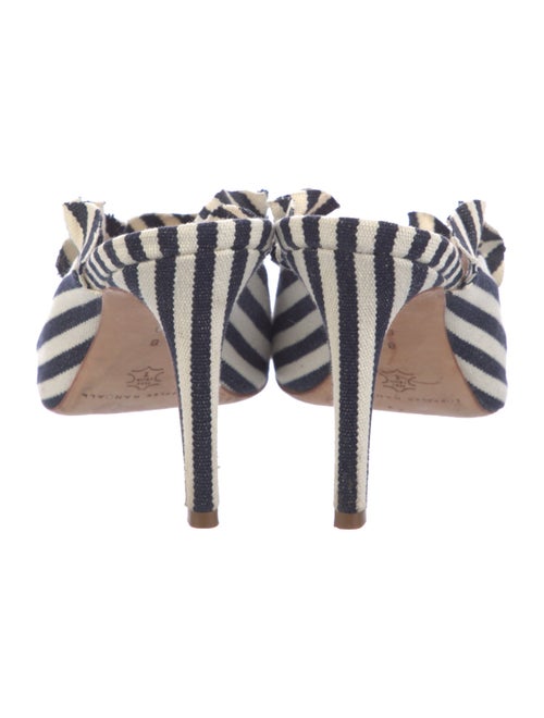 Loeffler Randall Striped Ruffle Embellishment Mules