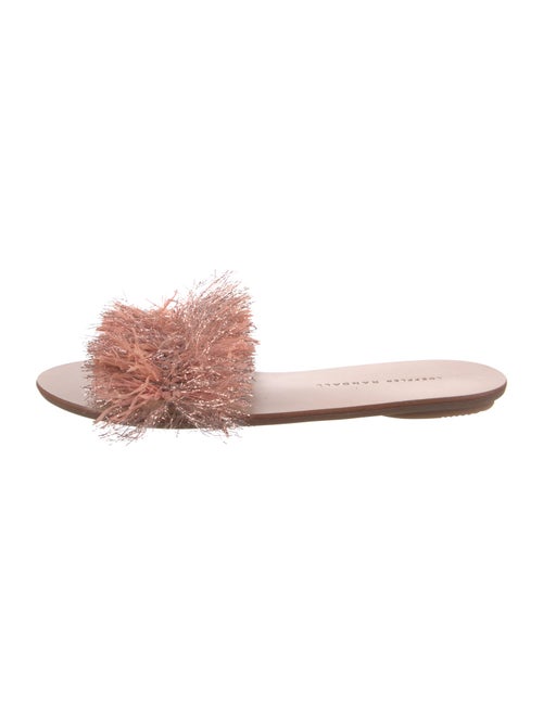 Loeffler Randall Leather Floral Print Slides