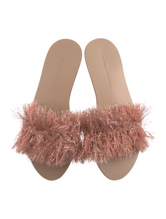 Loeffler Randall Leather Floral Print Slides