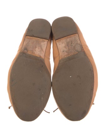 Loeffler Randall Leather Bow Accents Mary Jane Flats