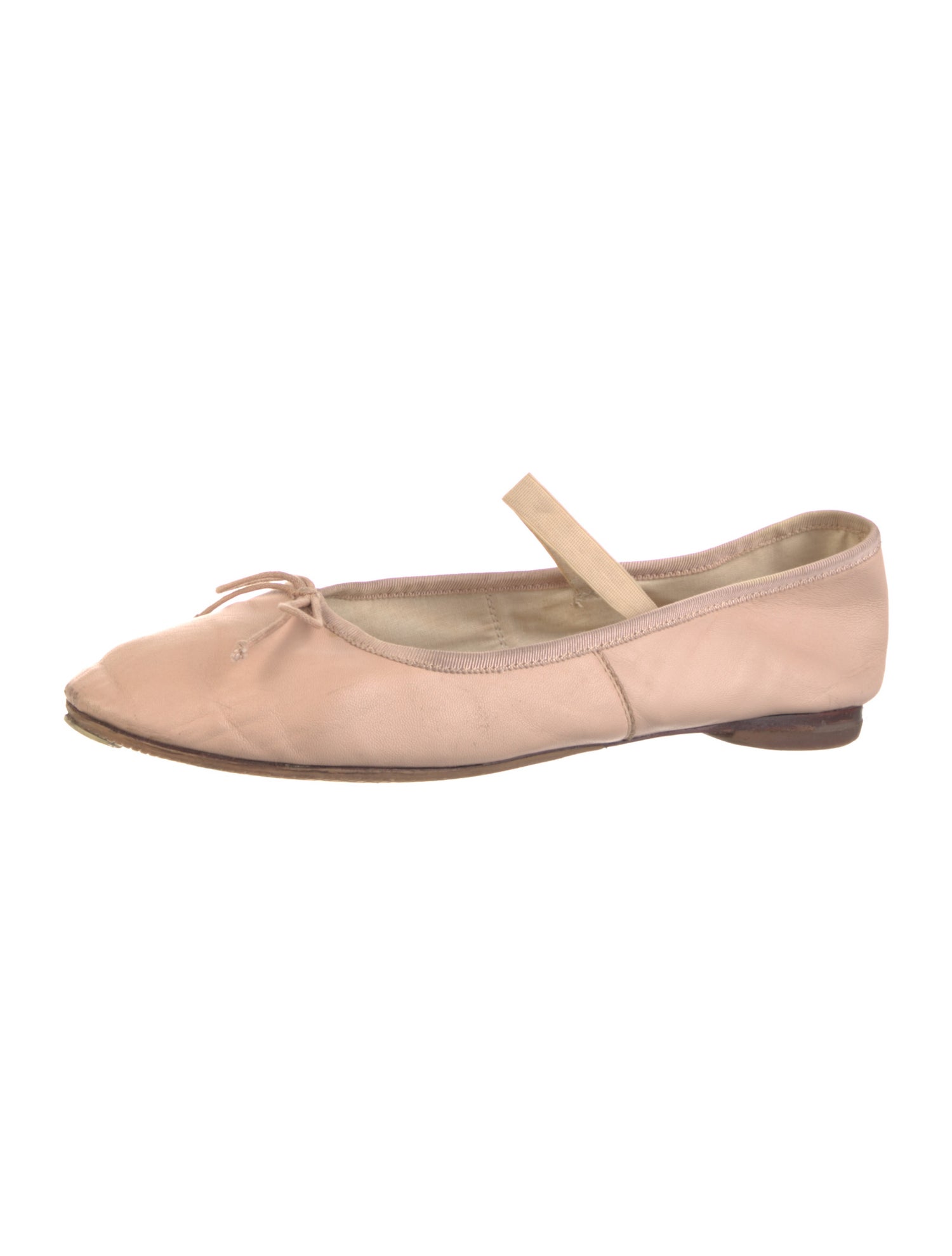 Loeffler Randall Leather Bow Accents Ballet Flats