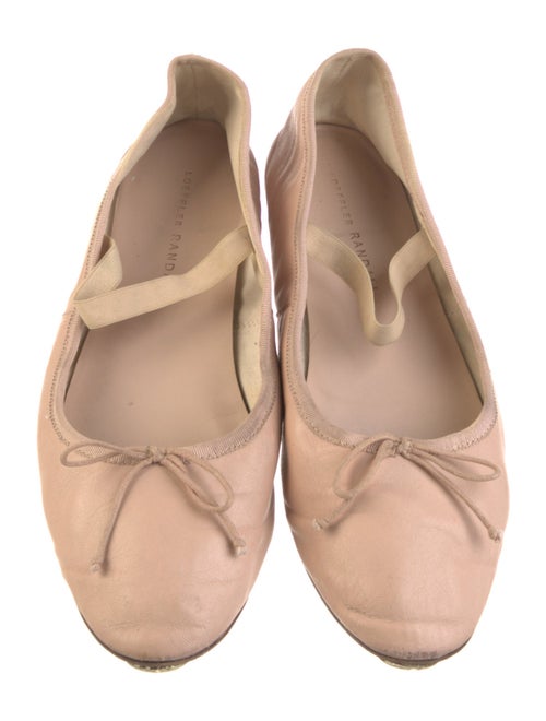 Loeffler Randall Leather Bow Accents Ballet Flats