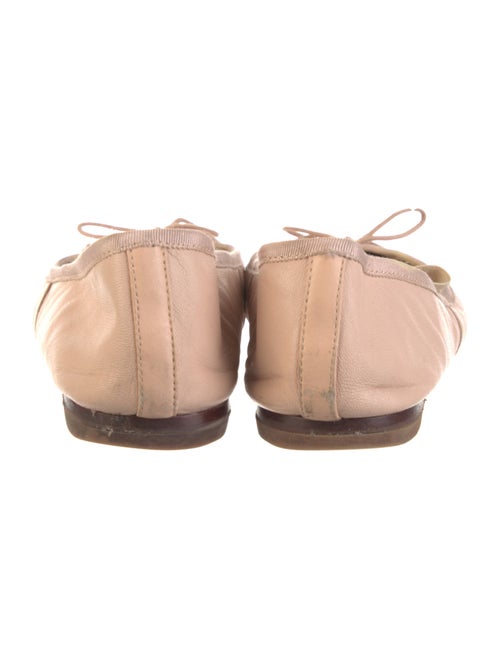 Loeffler Randall Leather Bow Accents Ballet Flats