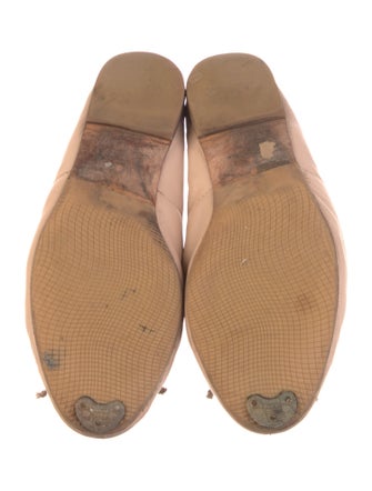 Loeffler Randall Leather Bow Accents Ballet Flats