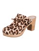 Loeffler Randall Ponyhair Animal Print Mules