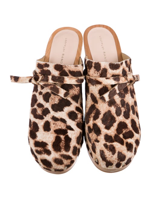 Loeffler Randall Ponyhair Animal Print Mules