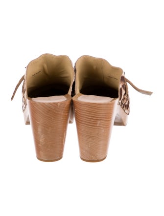 Loeffler Randall Ponyhair Animal Print Mules