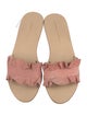 Loeffler Randall Suede Ruffle Embellishment Slides