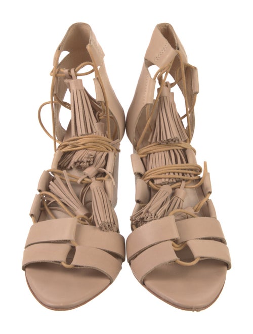 Loeffler Randall Leather Tassel Accents Gladiator Sandals