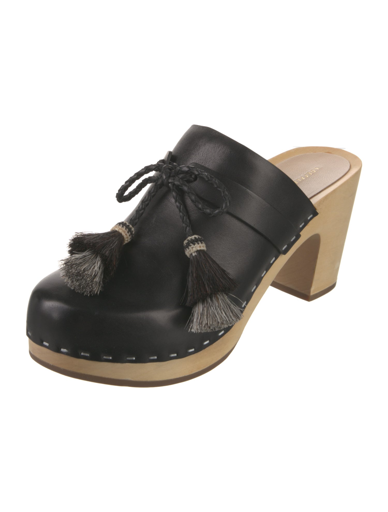 Loeffler Randall Leather Tassel Accents Mules