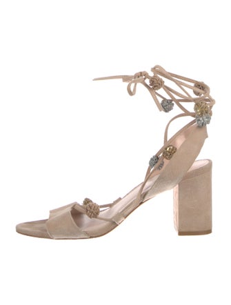 Loeffler Randall Suede Animal Print Sandals