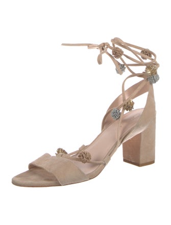 Loeffler Randall Suede Animal Print Sandals