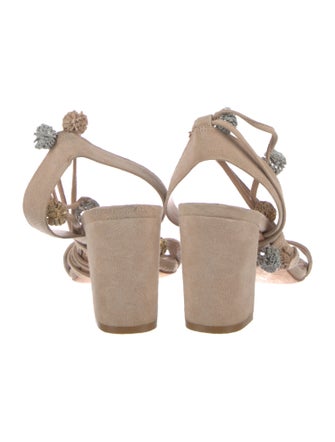 Loeffler Randall Suede Animal Print Sandals