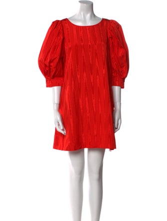 Loeffler Randall Scoop Neck Mini Dress