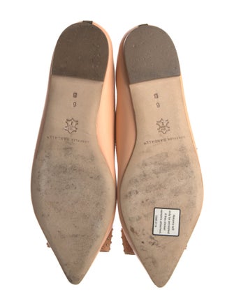 Loeffler Randall Leather Bow Accents Ballet Flats