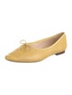 Loeffler Randall Leather Bow Accents Ballet Flats