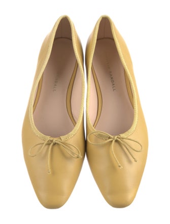 Loeffler Randall Leather Bow Accents Ballet Flats