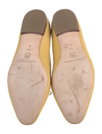 Loeffler Randall Leather Bow Accents Ballet Flats