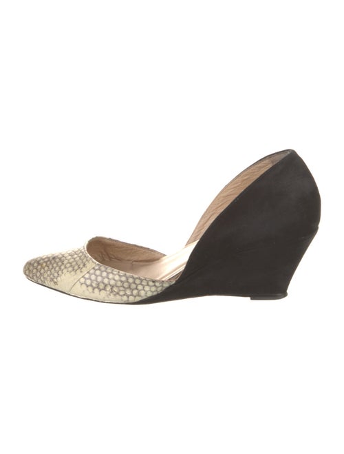 Loeffler Randall Snakeskin Animal Print D'Orsay Pumps