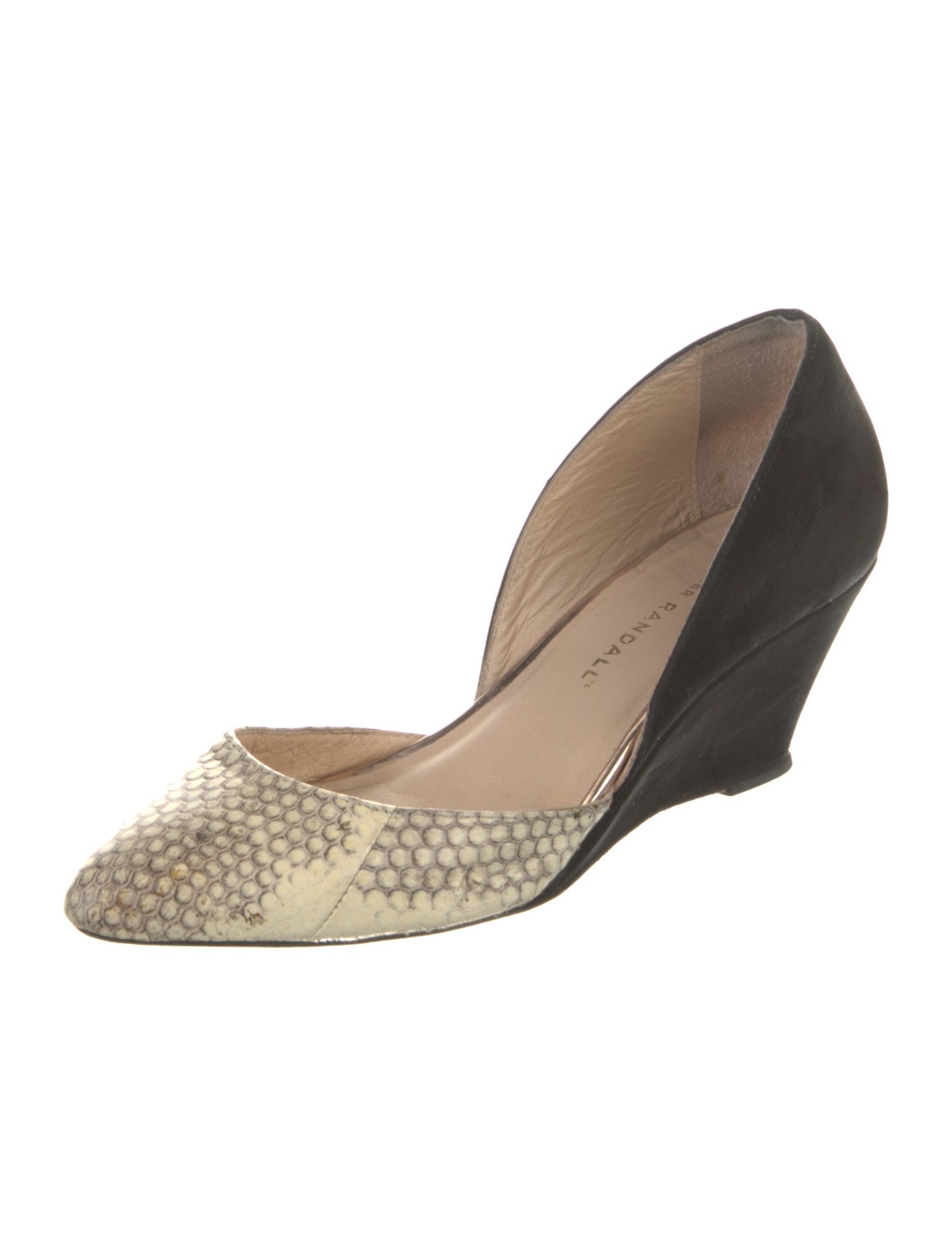 Loeffler Randall Snakeskin Animal Print D'Orsay Pumps