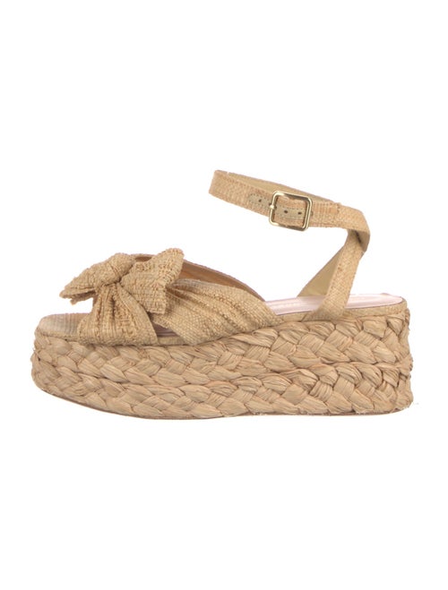 Loeffler Randall Raffia Bow Accents Espadrilles
