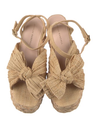 Loeffler Randall Raffia Bow Accents Espadrilles