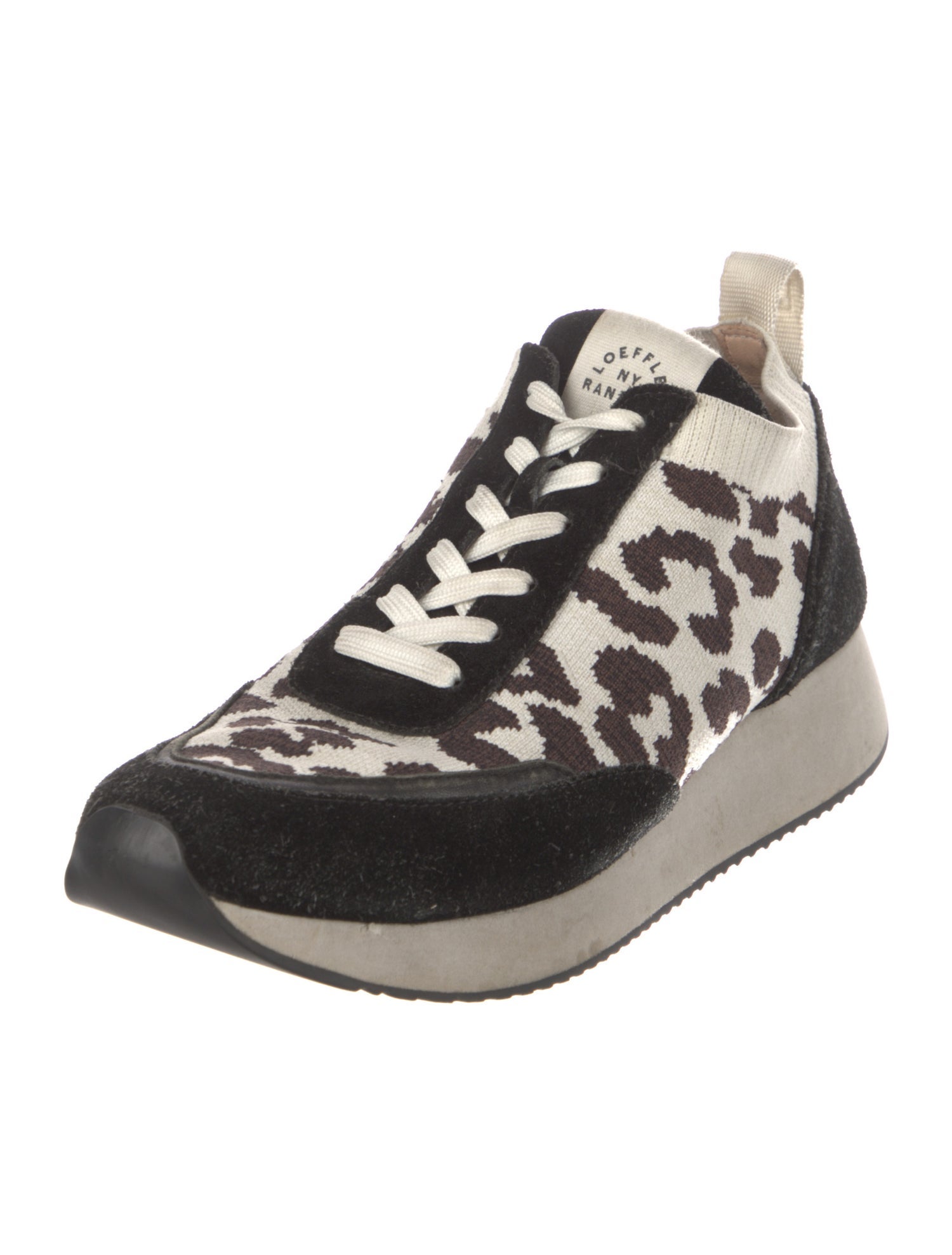 Loeffler Randall Suede Animal Print Sneakers