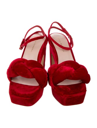 Loeffler Randall Velvet Braided Accents Sandals