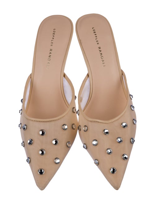Loeffler Randall Mesh Crystal Embellishments Mules