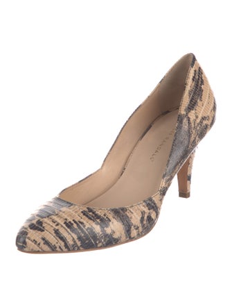 Loeffler Randall Leather Animal Print D'Orsay Pumps