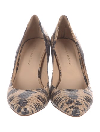Loeffler Randall Leather Animal Print D'Orsay Pumps