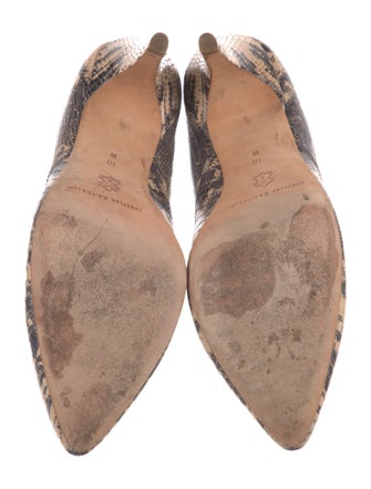 Loeffler Randall Leather Animal Print D'Orsay Pumps