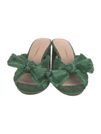 Loeffler Randall Satin Bow Accents Slides